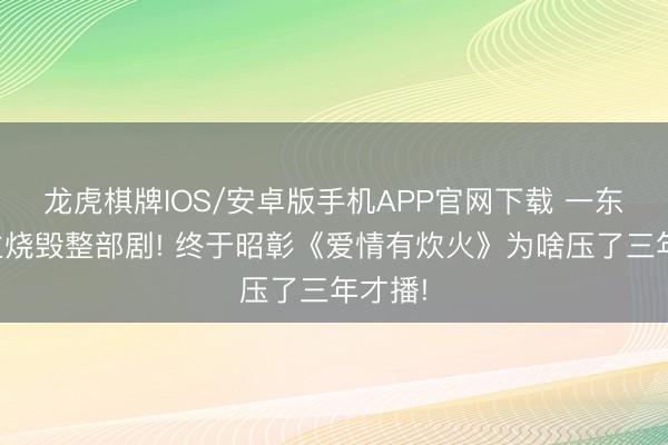 龙虎棋牌IOS/安卓版手机APP官网下载 一东说念主烧毁整部剧! 终于昭彰《爱情有炊火》为啥压了三年才播!